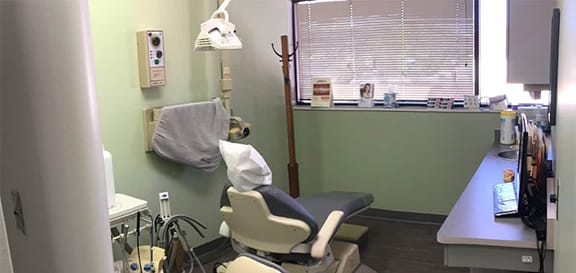 Operatory room for Marin Reconstructive Periodontics showing chair and x-ray machine